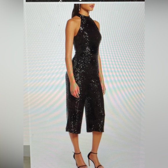 Forest Lily Crop Sequin Jumpsuit - Picture 3 of 8